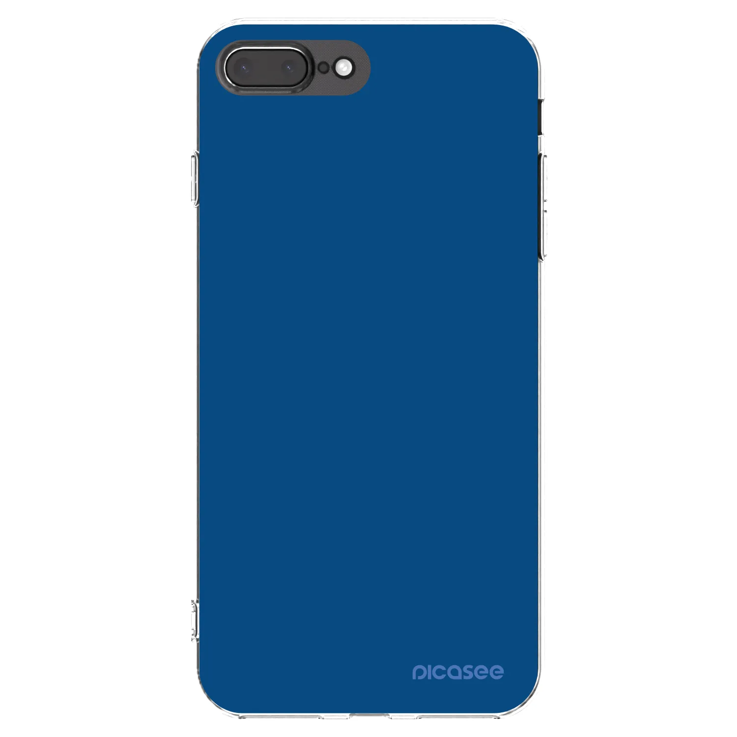Picasee átlátszó szilikon tok az alábbi mobiltelefonokra Apple iPhone 8 Plus - Navy Blue