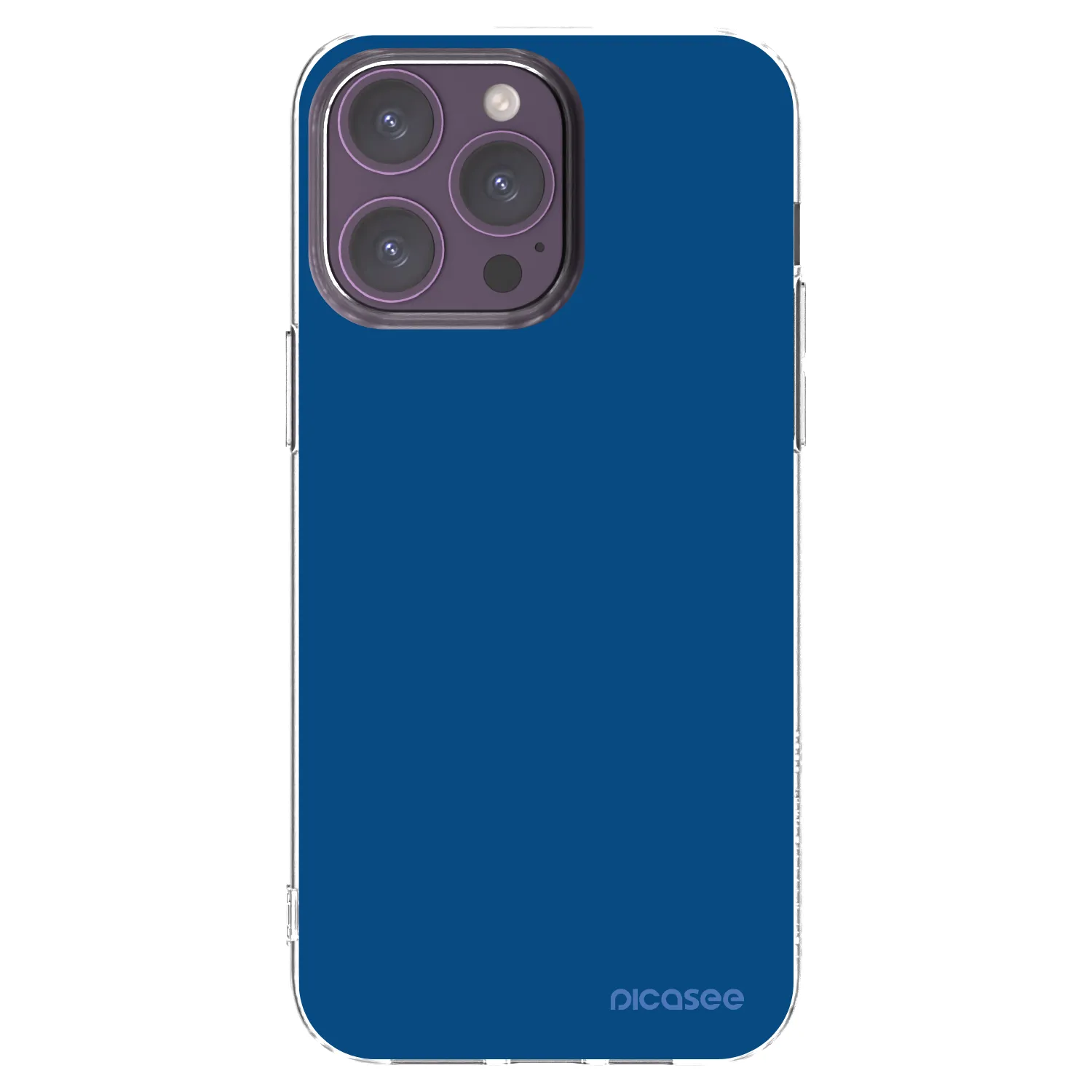 Picasee átlátszó szilikon tok az alábbi mobiltelefonokra Apple iPhone 14 Pro Max - Navy Blue