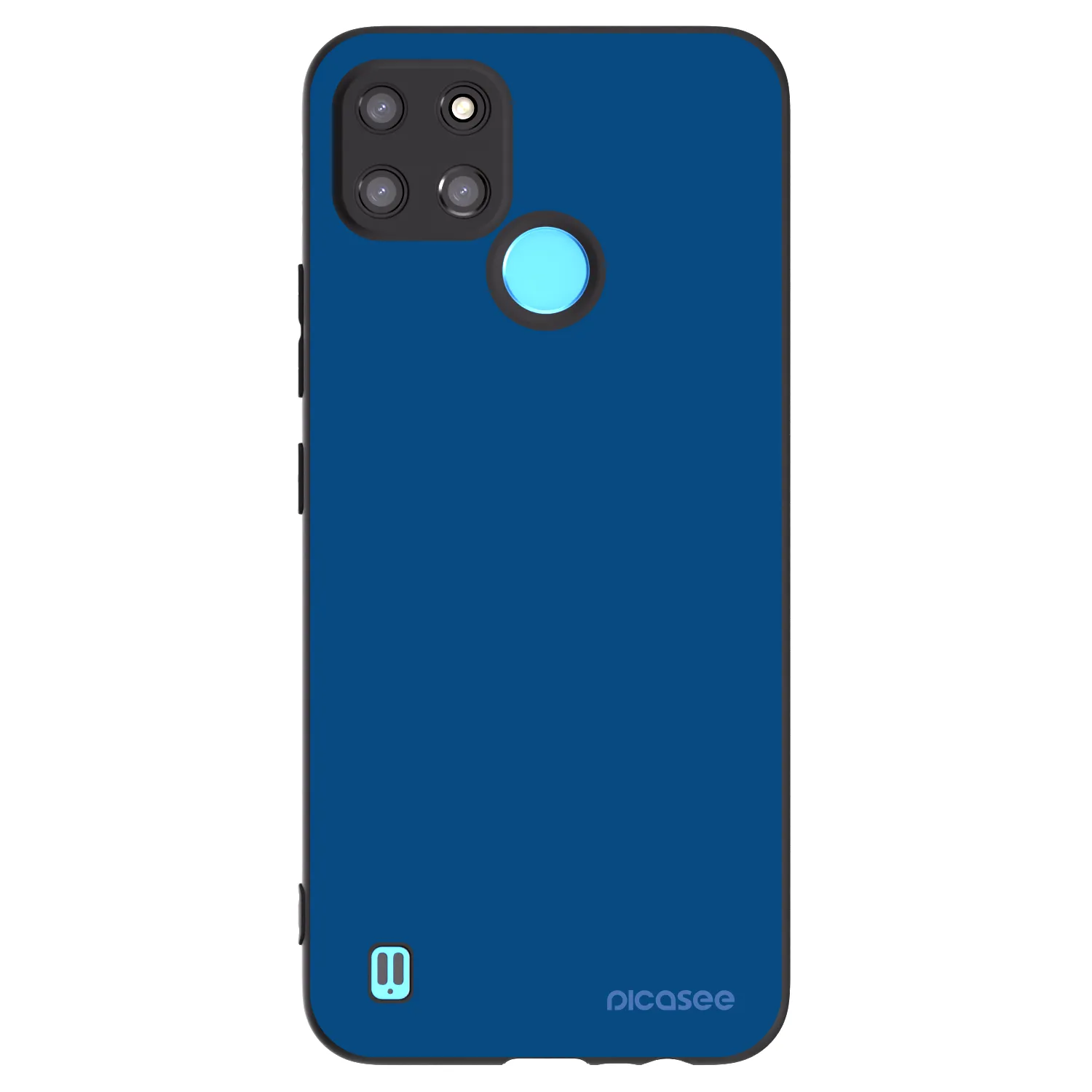 Picasee fekete szilikon tok az alábbi mobiltelefonokra Realme C21Y - Navy Blue