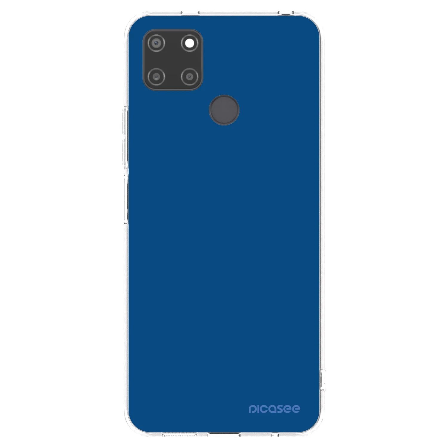 Picasee átlátszó szilikon tok az alábbi mobiltelefonokra Realme C21Y - Navy Blue