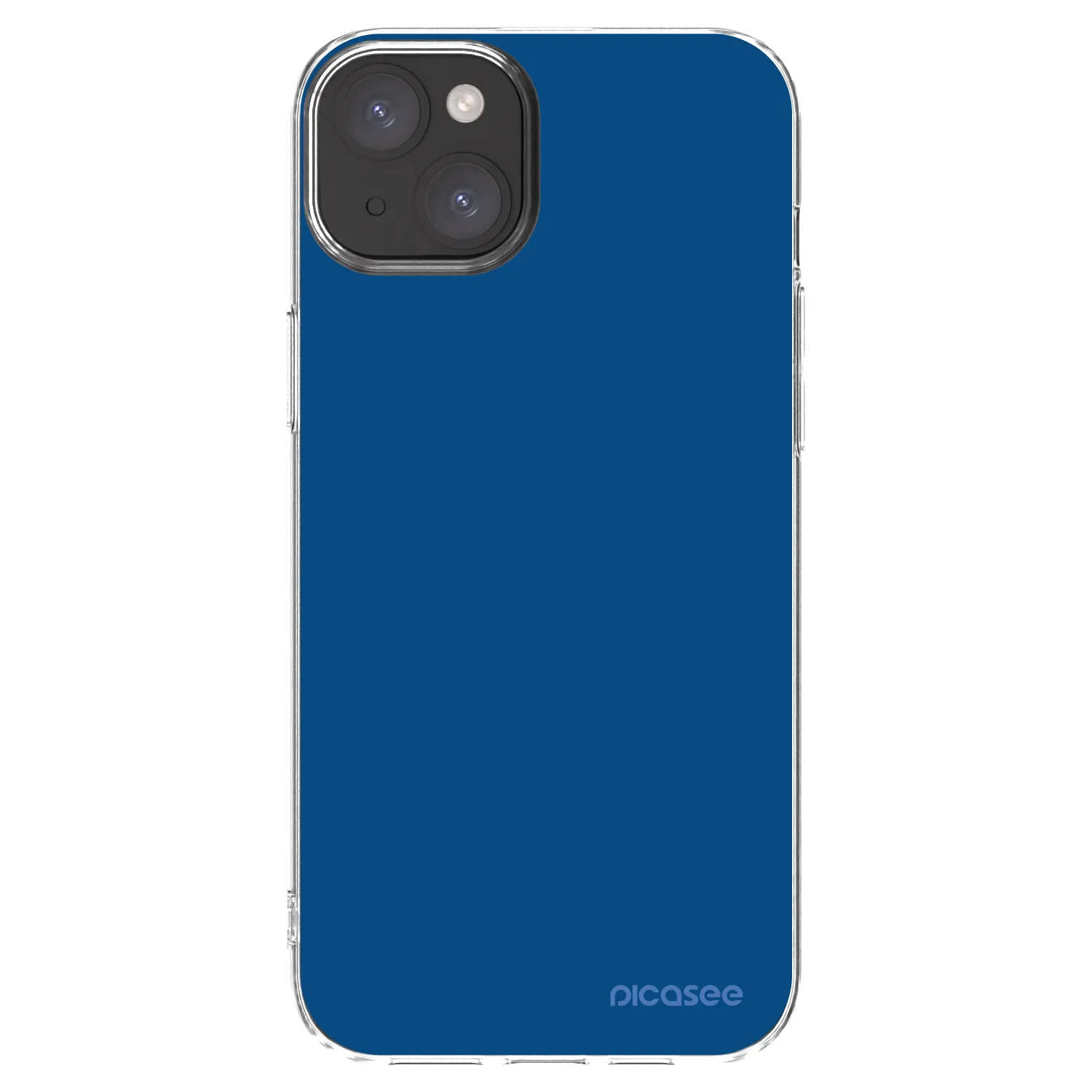 Picasee átlátszó szilikon tok az alábbi mobiltelefonokra Apple iPhone 15 Plus - Navy Blue