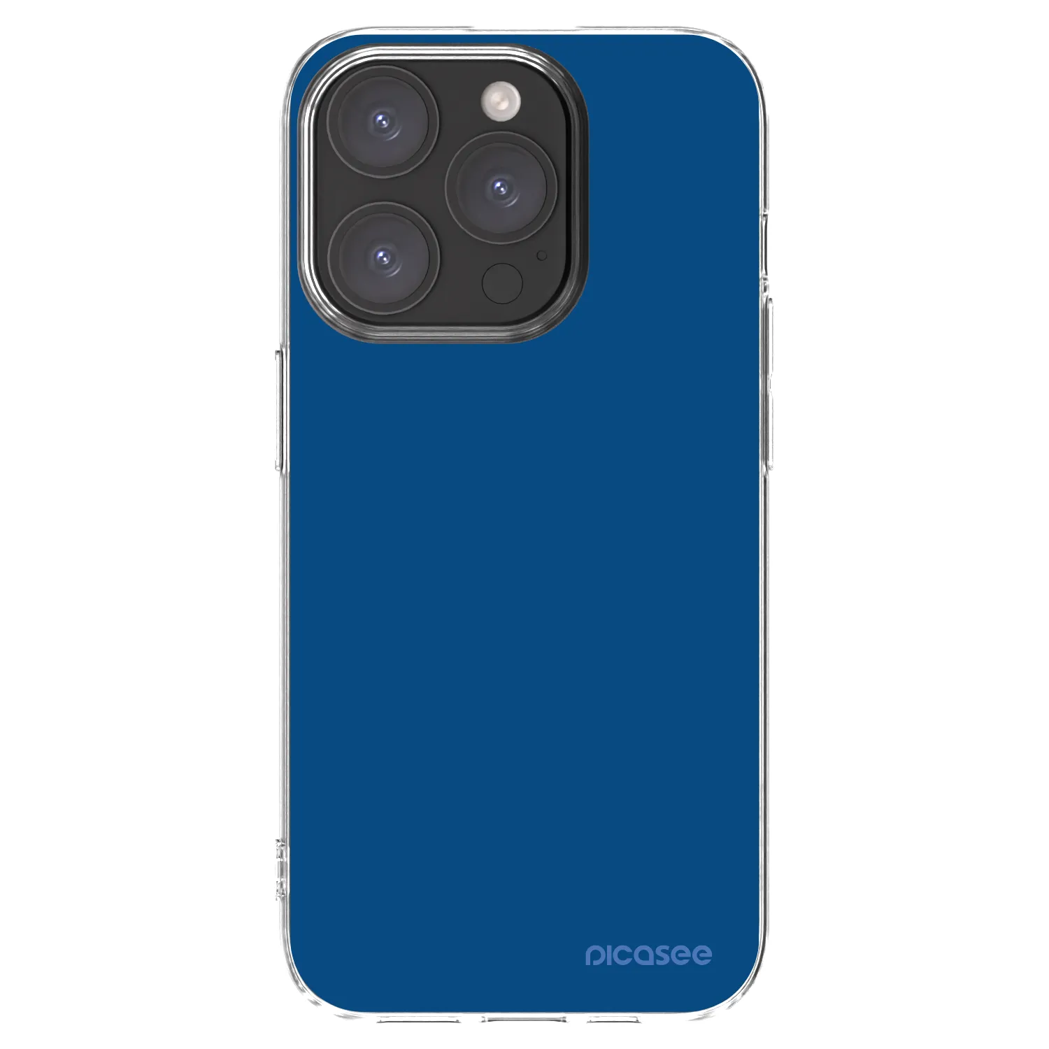 Picasee átlátszó szilikon tok az alábbi mobiltelefonokra Apple iPhone 15 Pro - Navy Blue