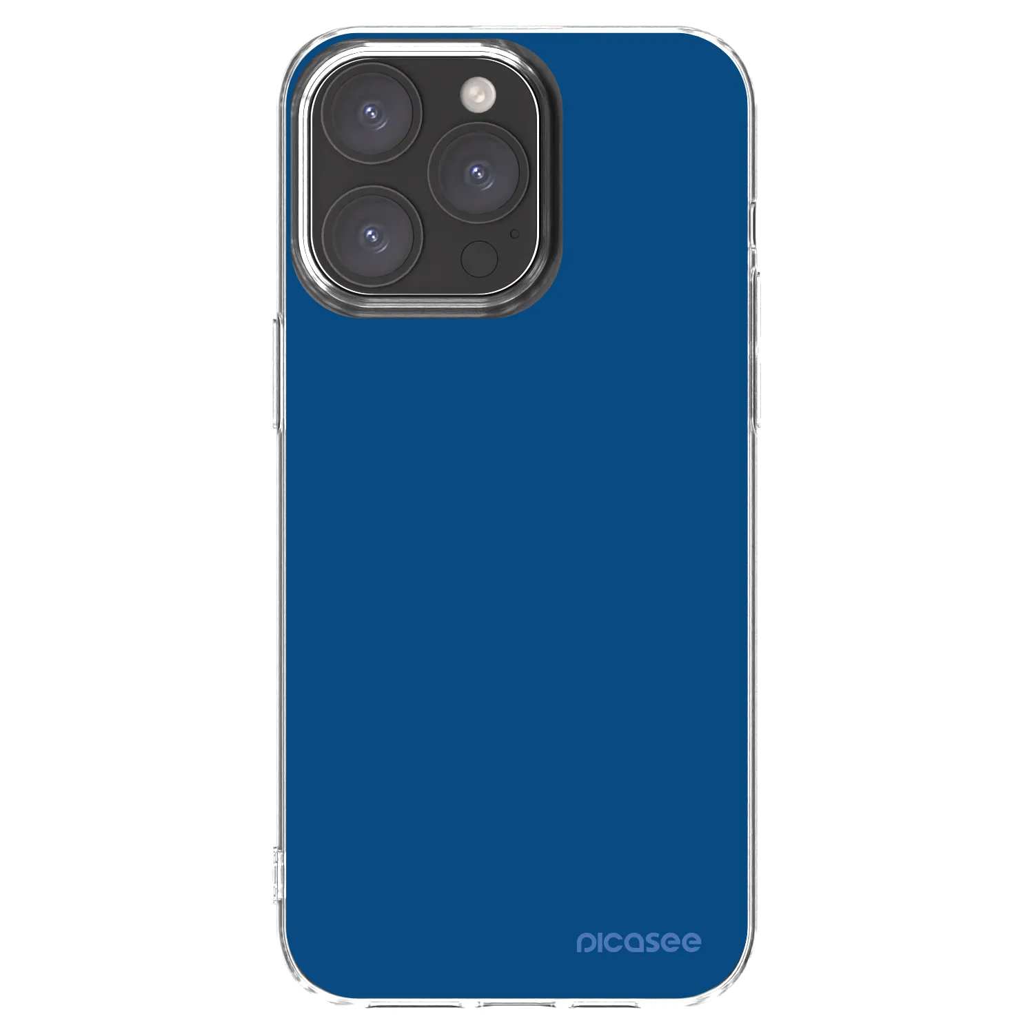 Picasee átlátszó szilikon tok az alábbi mobiltelefonokra Apple iPhone 15 Pro Max - Navy Blue