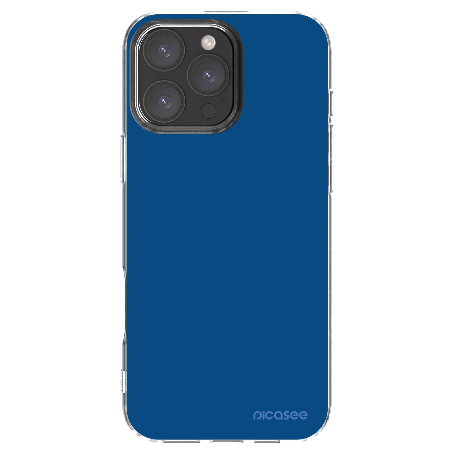 Picasee átlátszó szilikon tok az alábbi mobiltelefonokra Apple iPhone 16 Pro Max - Navy Blue
