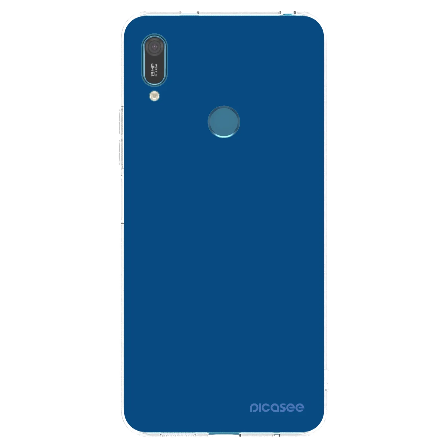 Picasee átlátszó szilikon tok az alábbi mobiltelefonokra Huawei Y7 2019 - Navy Blue