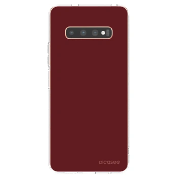 Picasee átlátszó szilikon tok az alábbi mobiltelefonokra Samsung Galaxy S10 Plus G975 - Red Bliss
