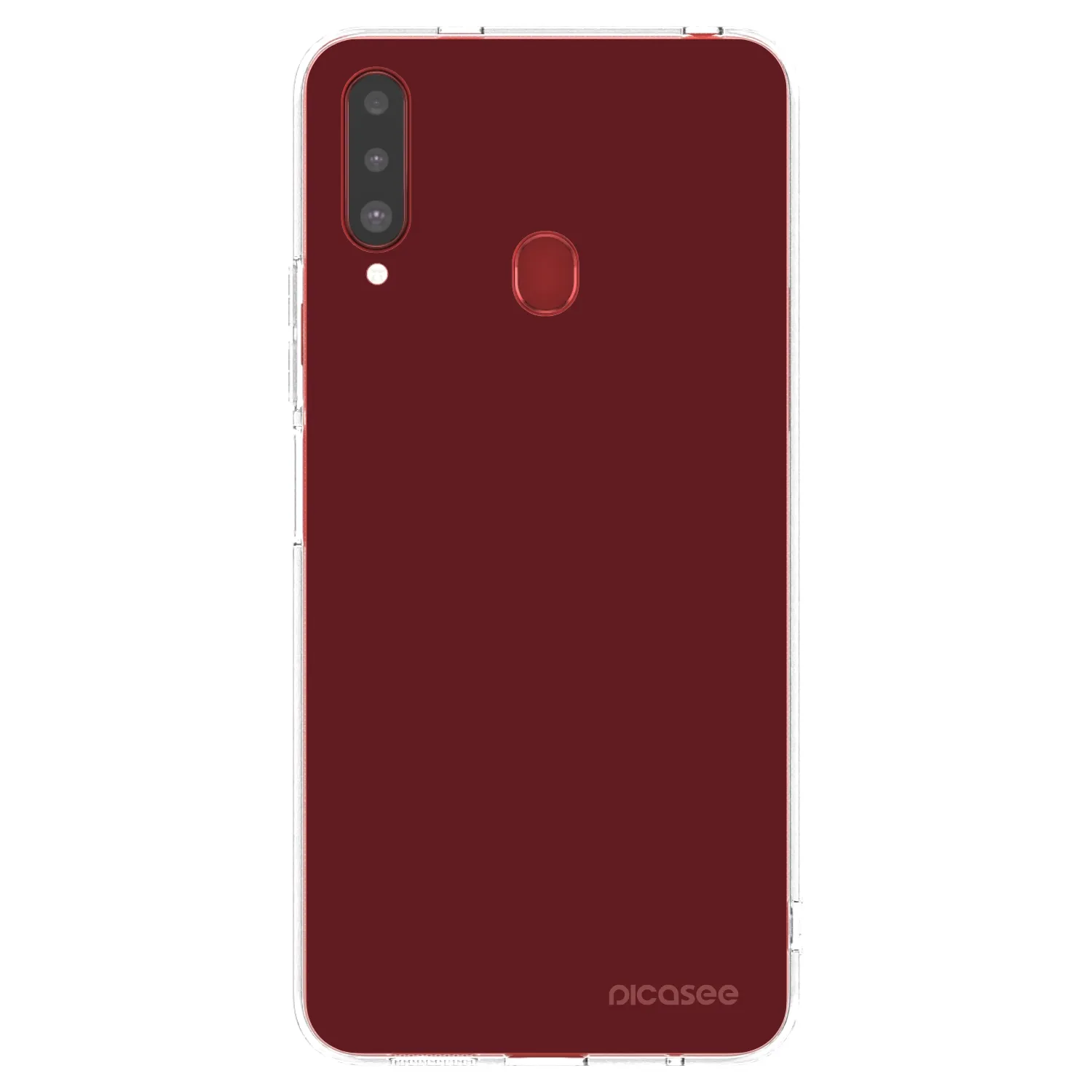 Picasee átlátszó szilikon tok az alábbi mobiltelefonokra Samsung Galaxy A20s - Red Bliss