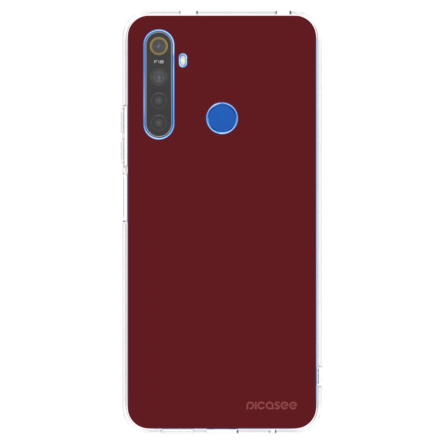 Picasee átlátszó szilikon tok az alábbi mobiltelefonokra Realme 5 - Red Bliss