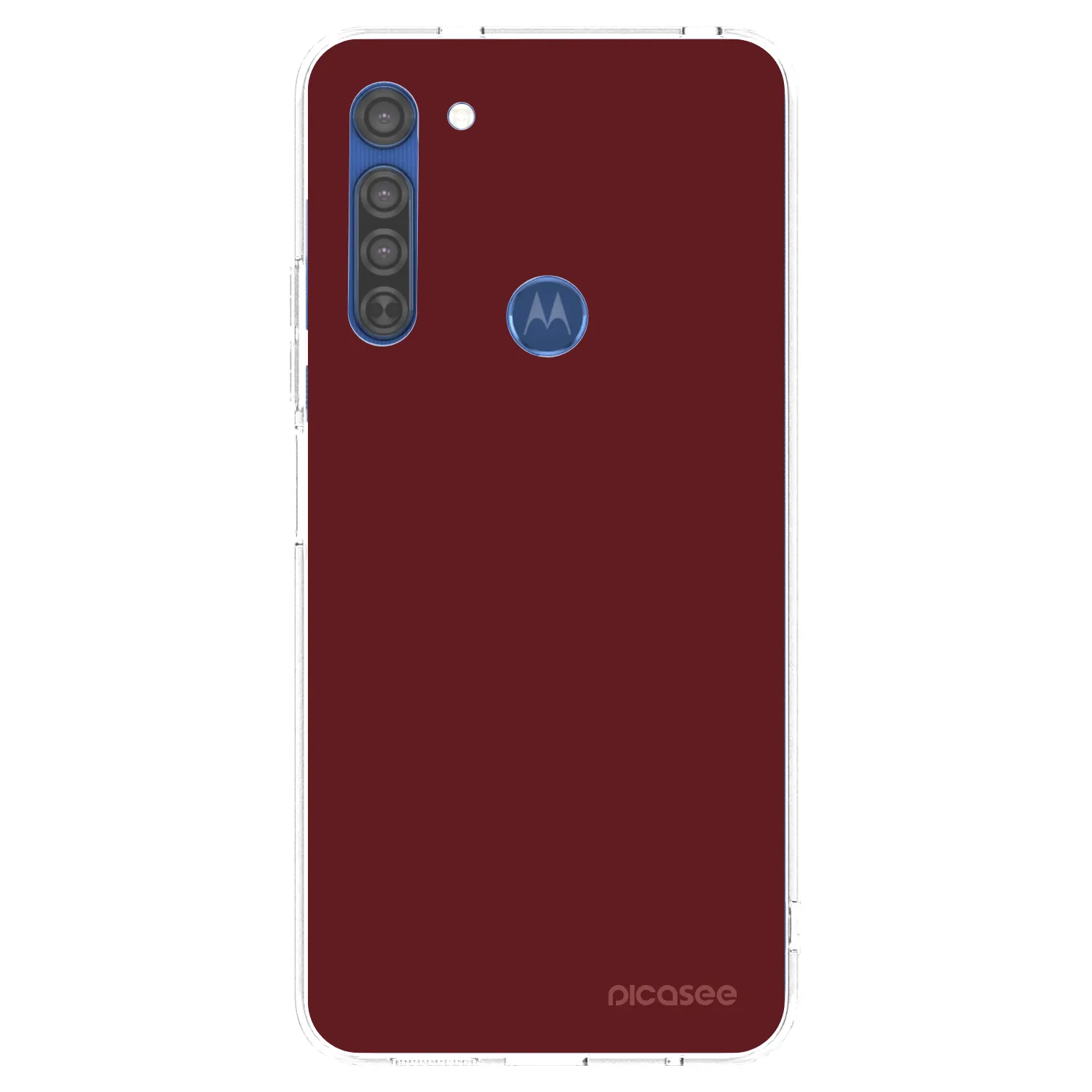 Picasee átlátszó szilikon tok az alábbi mobiltelefonokra Motorola Moto G8 - Red Bliss