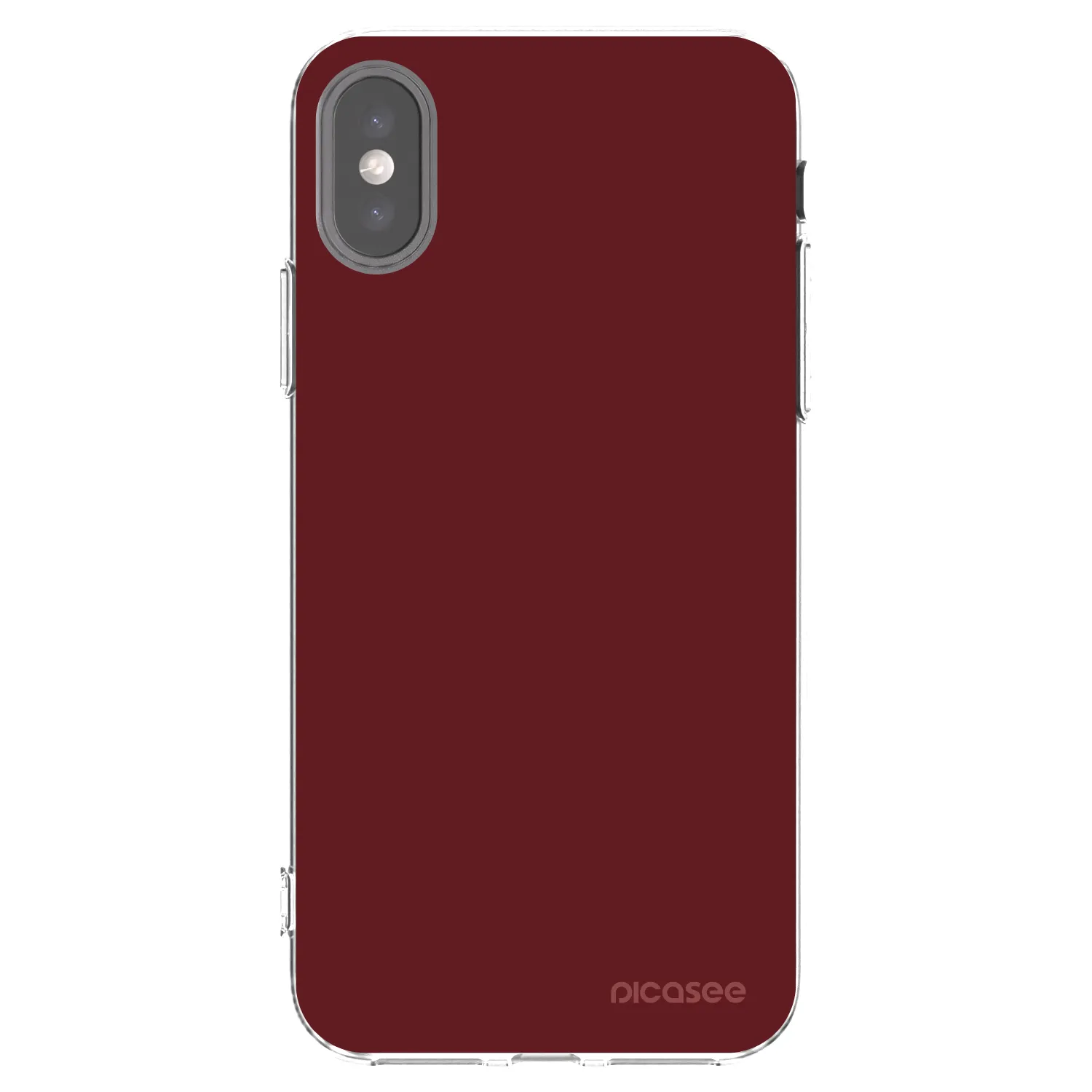 Picasee átlátszó szilikon tok az alábbi mobiltelefonokra Apple iPhone X/XS - Red Bliss