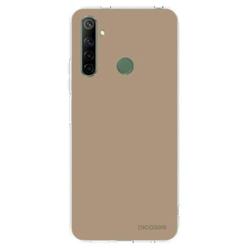 Picasee átlátszó szilikon tok az alábbi mobiltelefonokra Realme 6i - Soft Sand