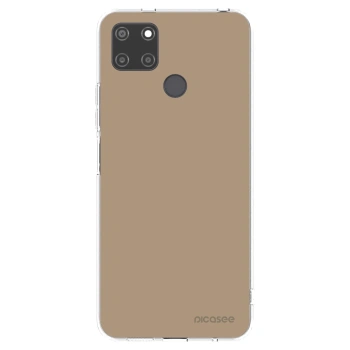 Picasee átlátszó szilikon tok az alábbi mobiltelefonokra Realme C21Y - Soft Sand