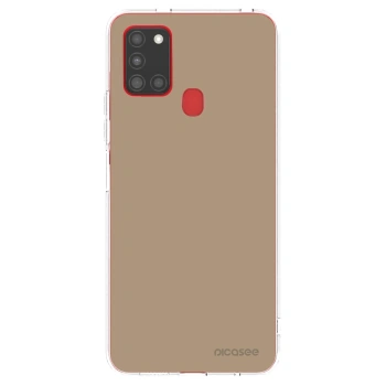 Picasee átlátszó szilikon tok az alábbi mobiltelefonokra Samsung Galaxy A21s - Soft Sand