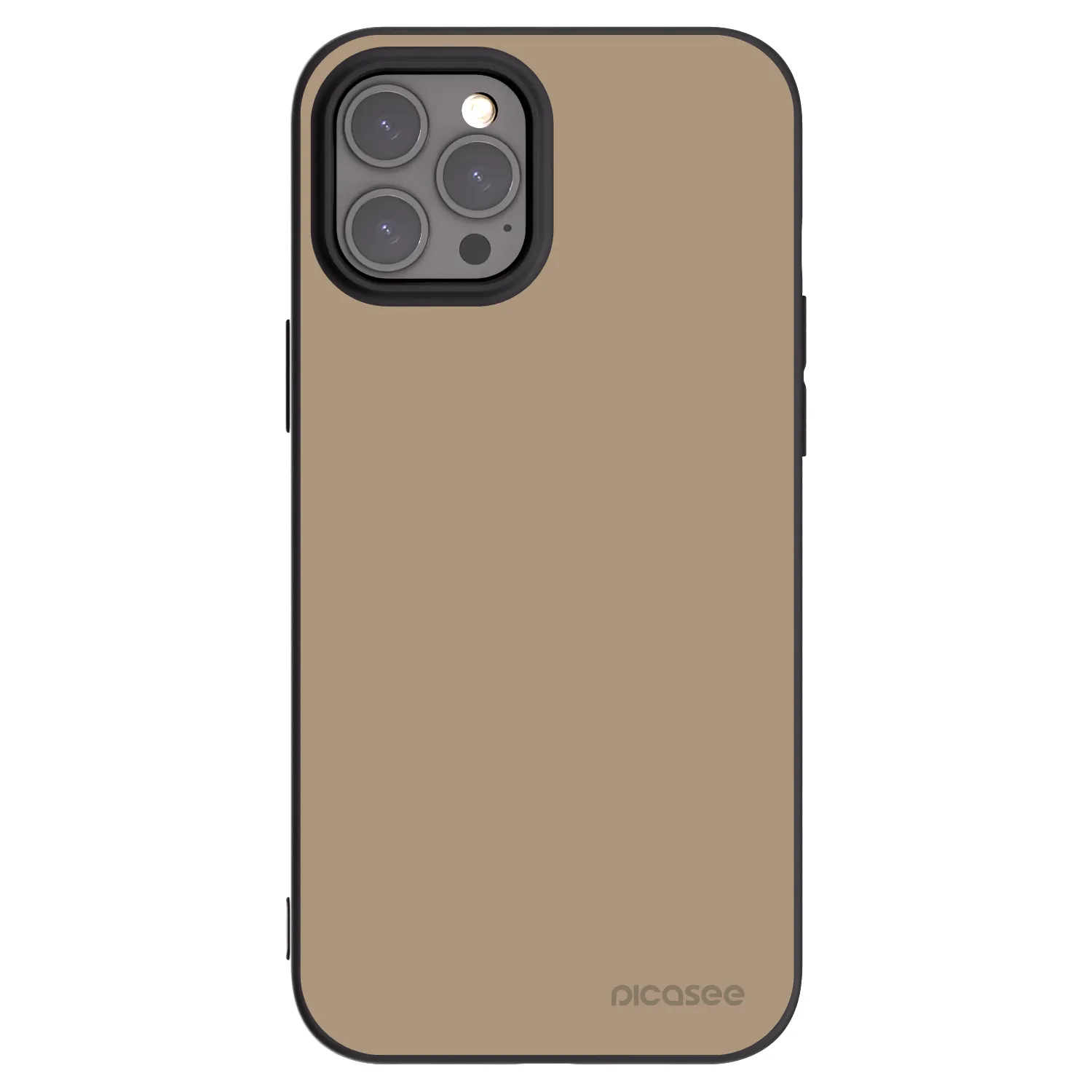Picasee fekete szilikon tok az alábbi mobiltelefonokra Apple iPhone 12 Pro Max - Soft Sand