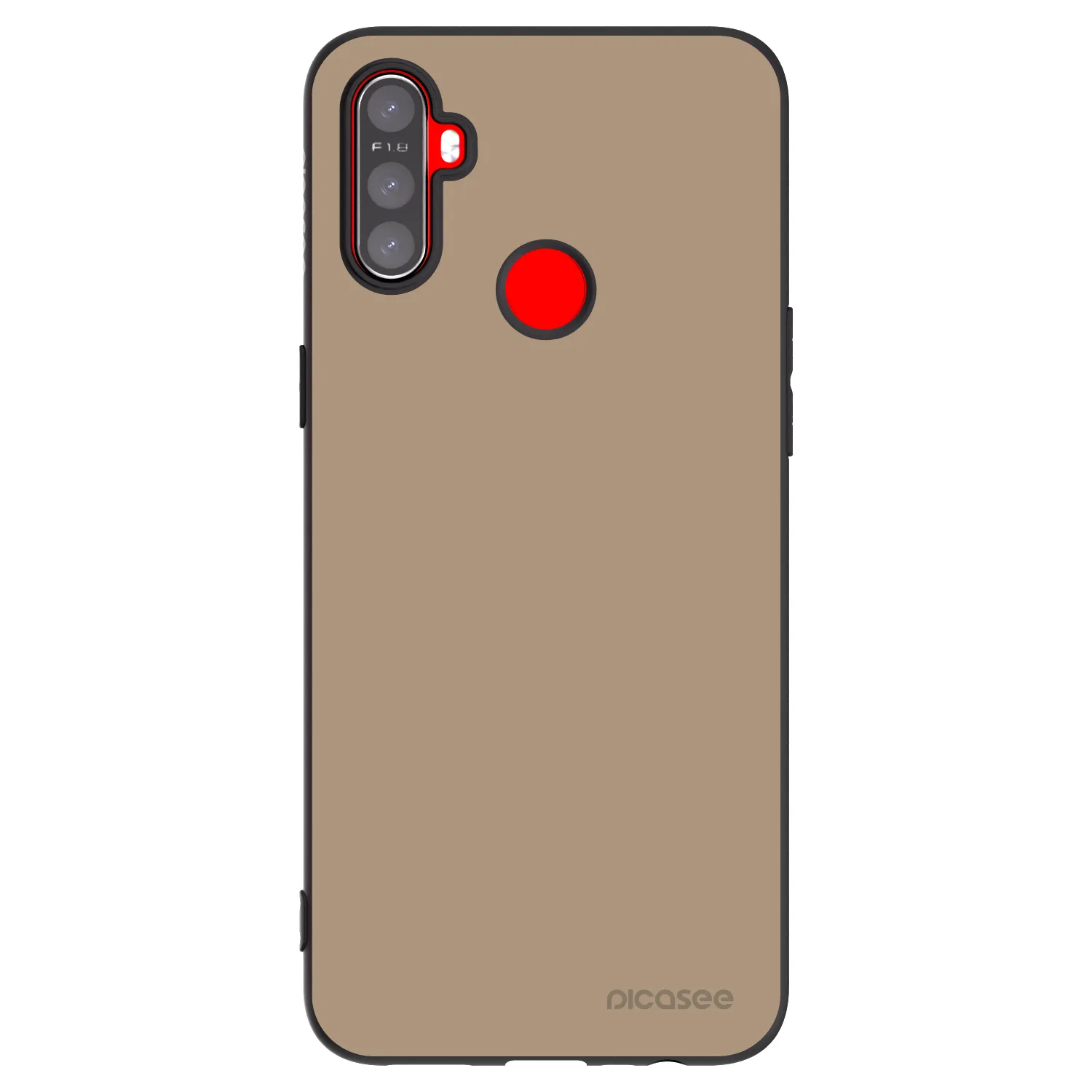 Picasee fekete szilikon tok az alábbi mobiltelefonokra Realme C3 - Soft Sand