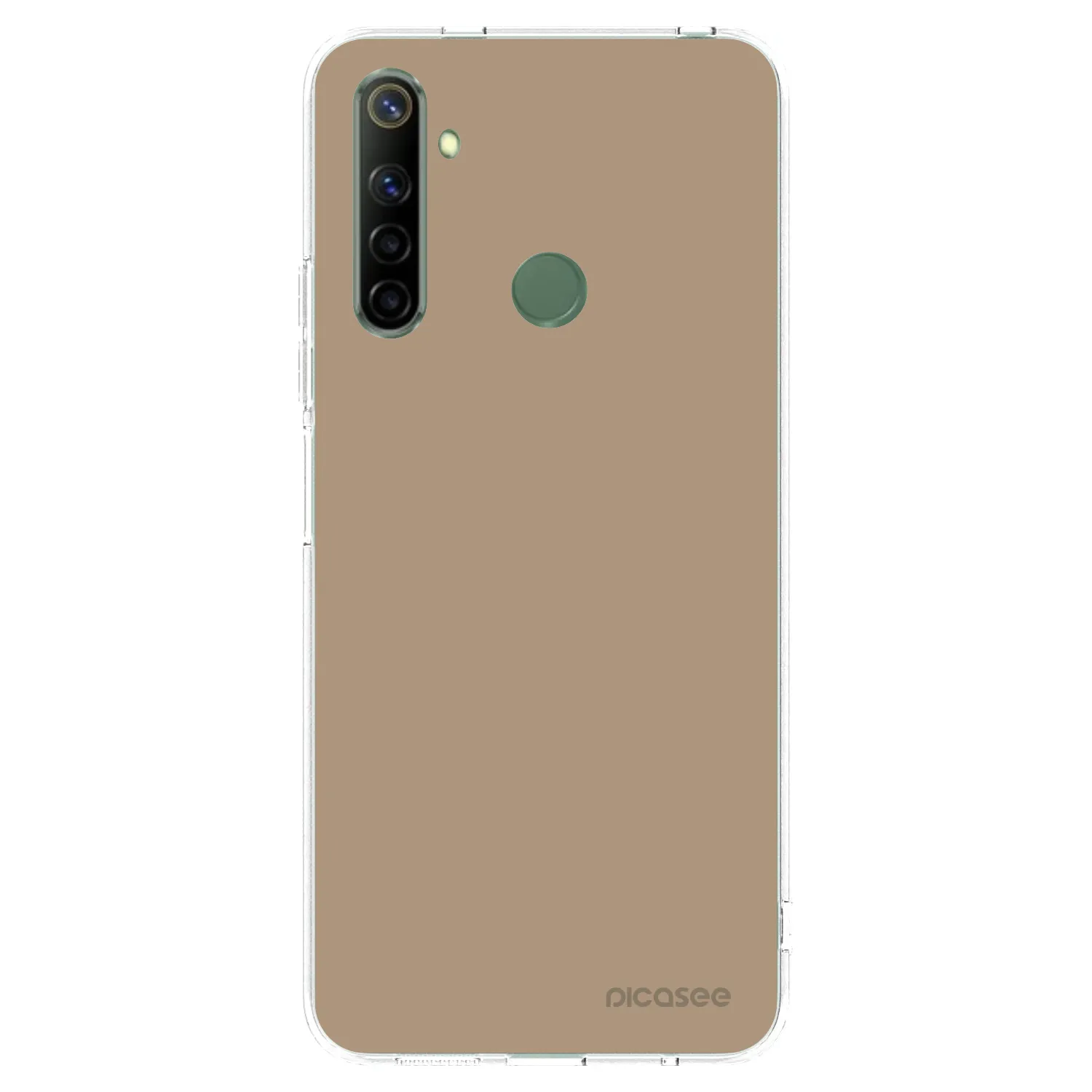 Picasee átlátszó szilikon tok az alábbi mobiltelefonokra Realme 6i - Soft Sand
