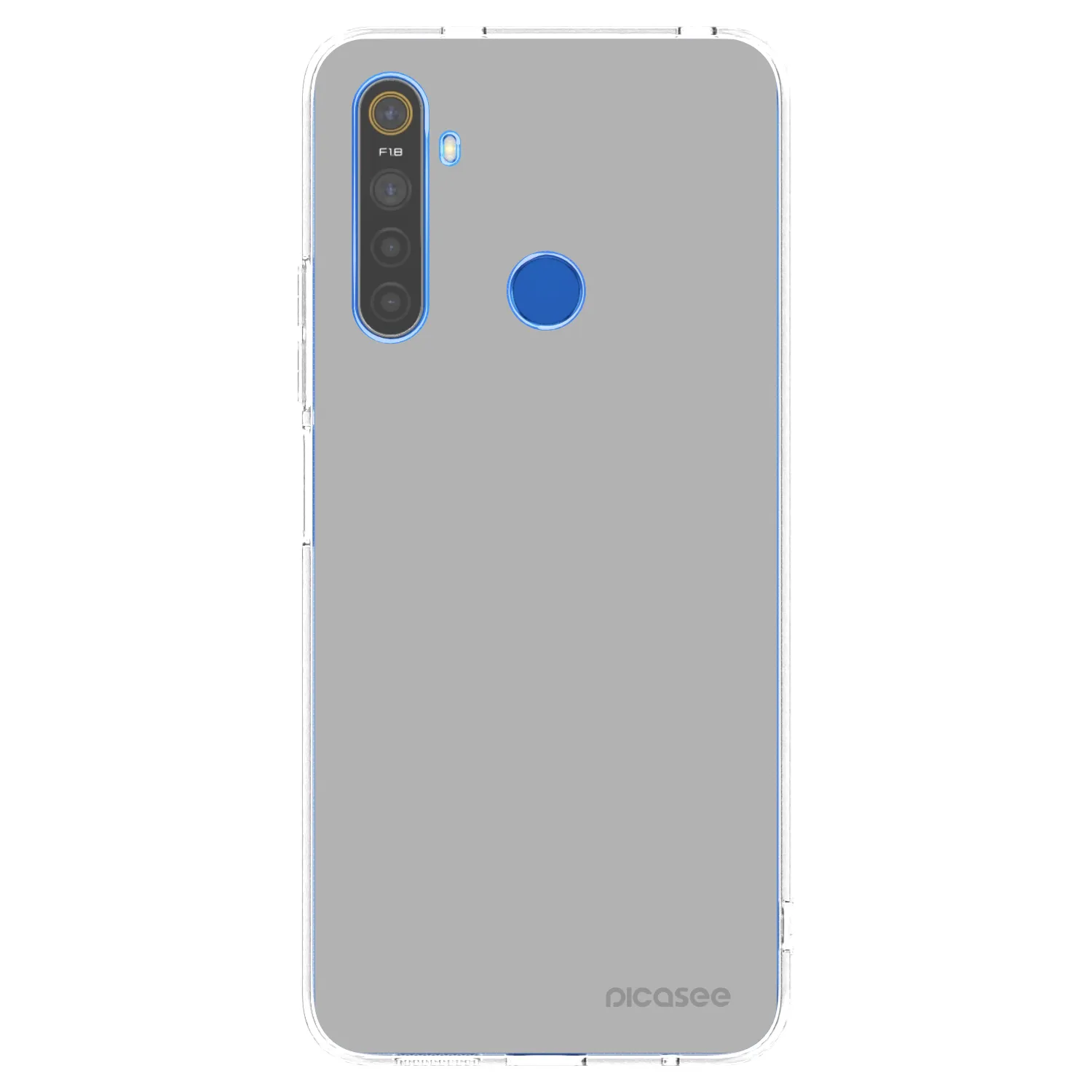 Picasee átlátszó szilikon tok az alábbi mobiltelefonokra Realme 5 - Stone