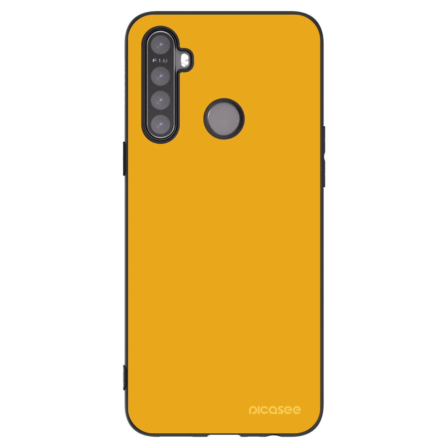 Picasee fekete szilikon tok az alábbi mobiltelefonokra Realme 6i - Sun