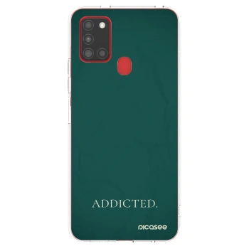 Picasee átlátszó szilikon tok az alábbi mobiltelefonokra Samsung Galaxy A21s - Addicted