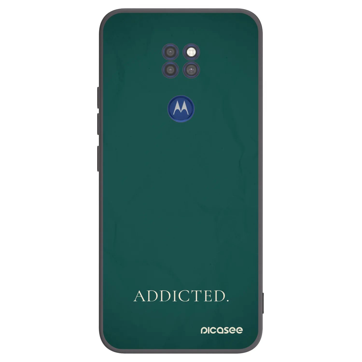 Picasee fekete szilikon tok az alábbi mobiltelefonokra Motorola Moto G9 Play - Addicted