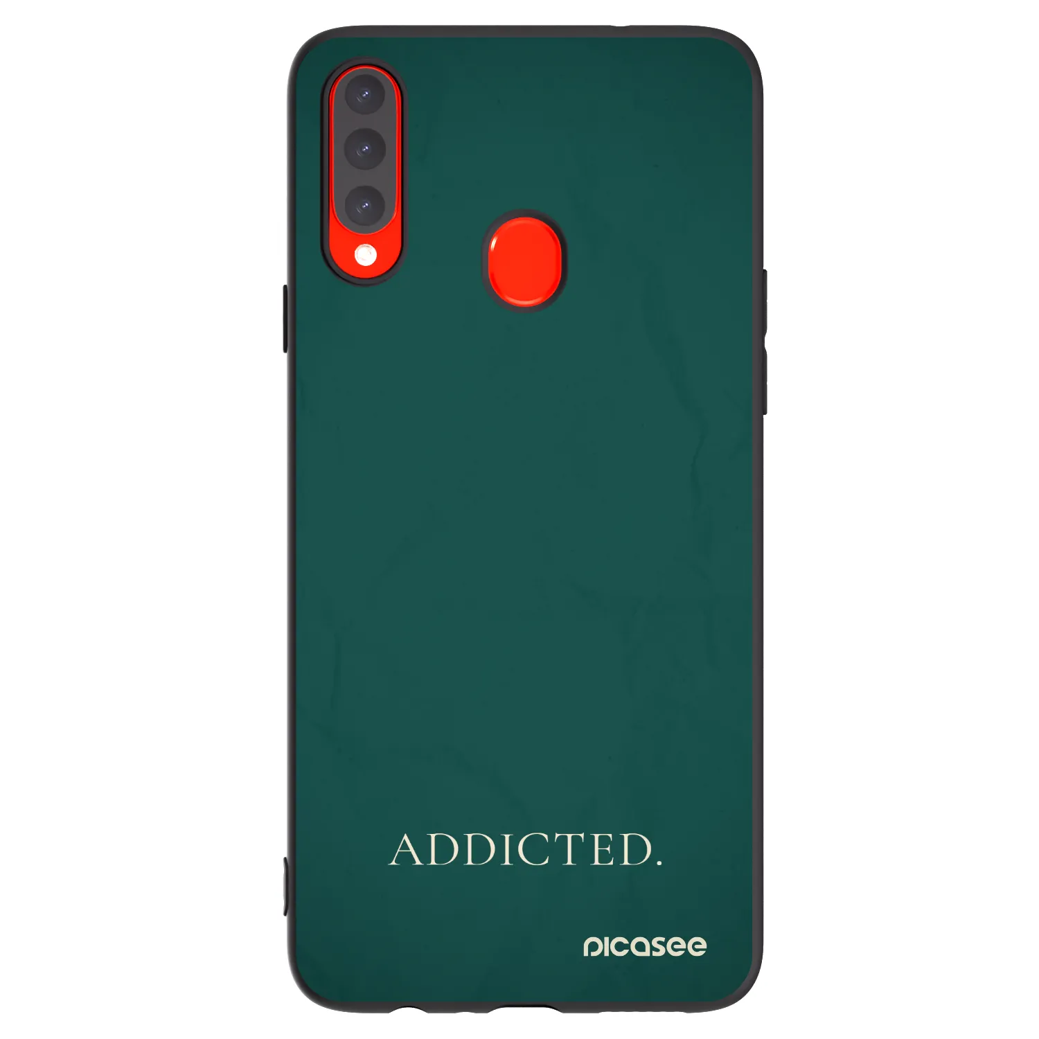 Picasee fekete szilikon tok az alábbi mobiltelefonokra Samsung Galaxy A20s - Addicted