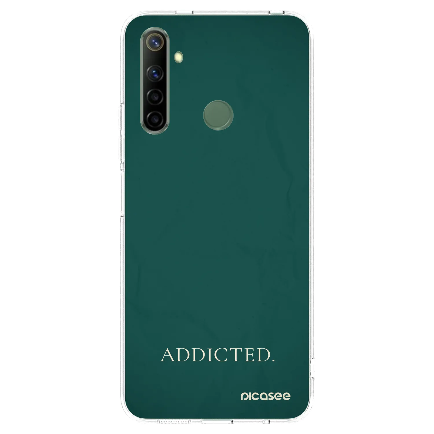 Picasee átlátszó szilikon tok az alábbi mobiltelefonokra Realme 6i - Addicted