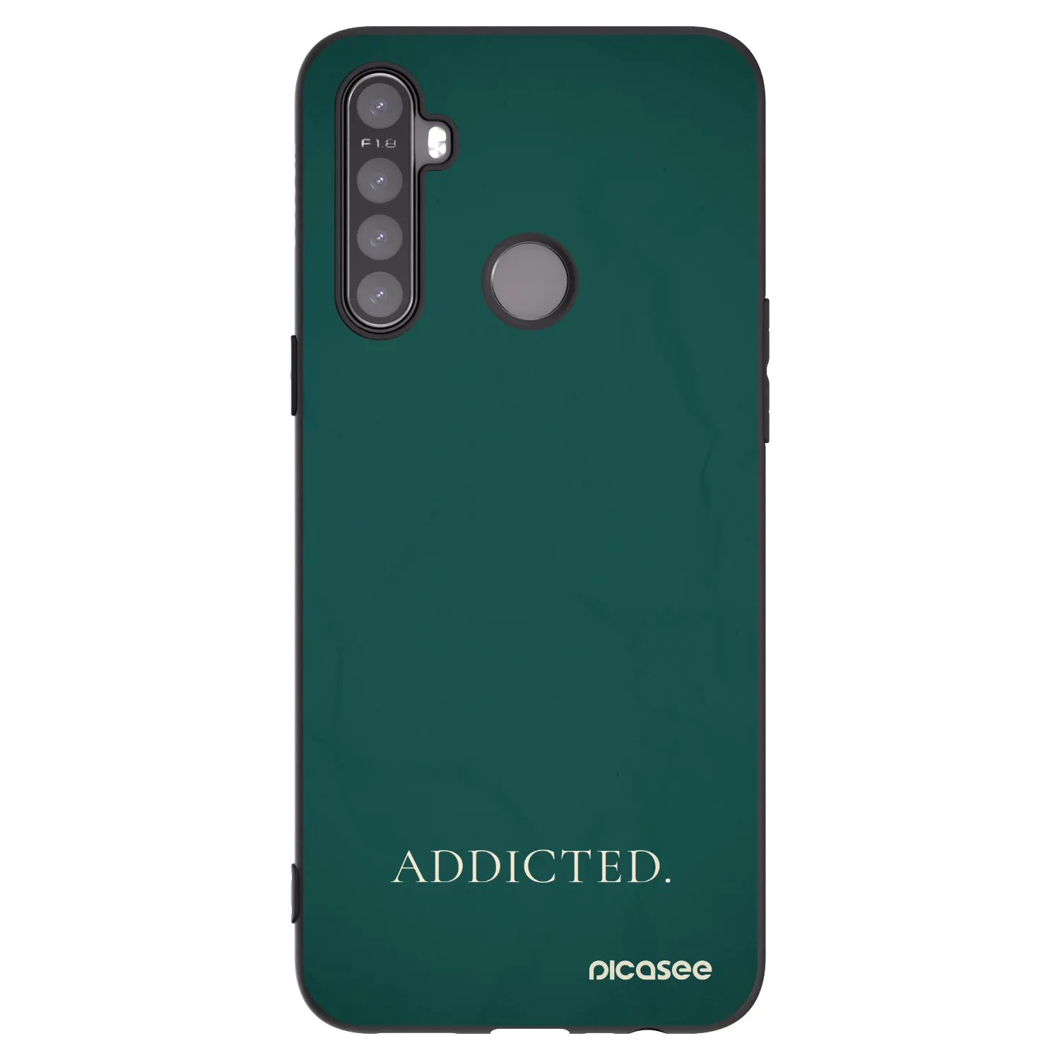 Picasee fekete szilikon tok az alábbi mobiltelefonokra Realme 6i - Addicted
