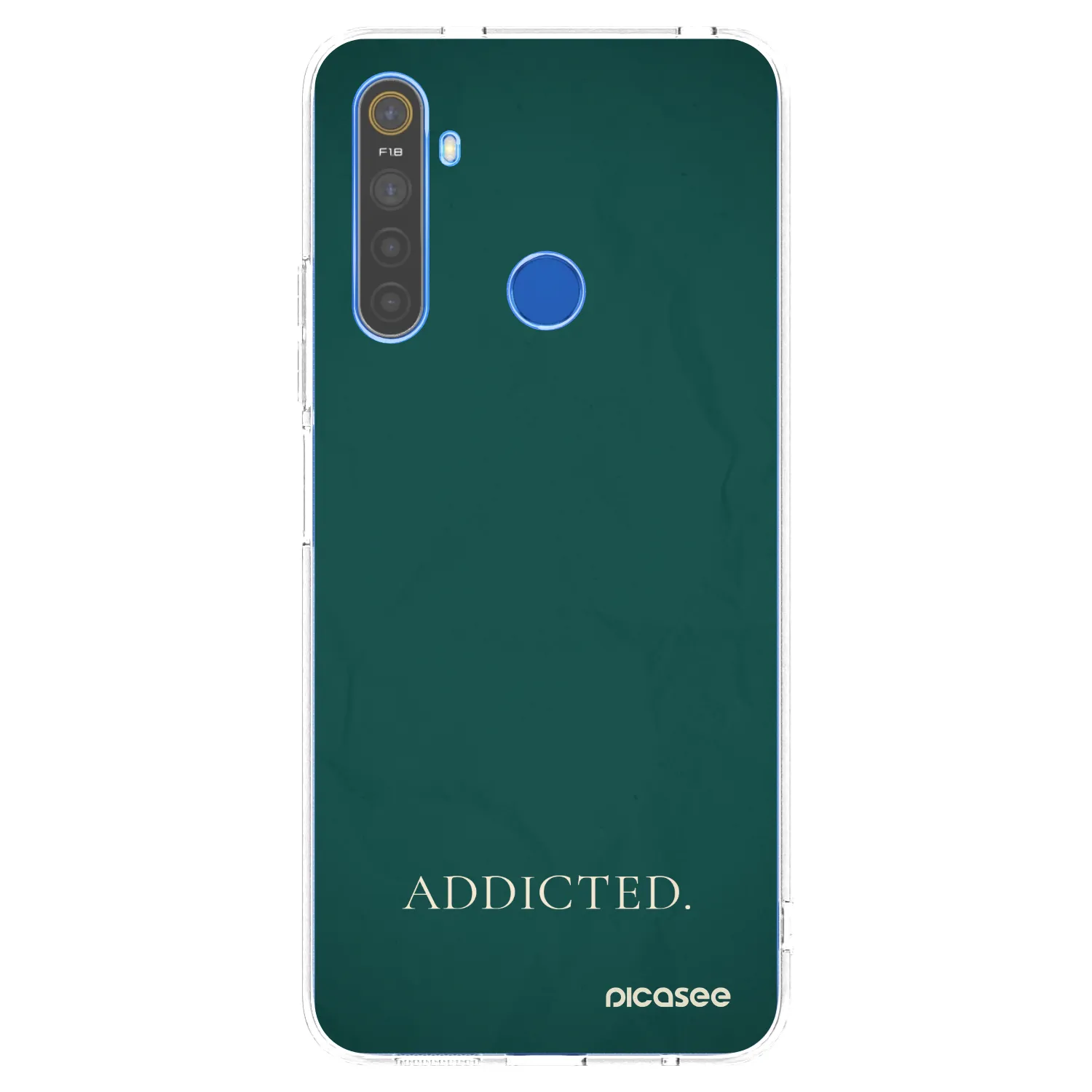 Picasee átlátszó szilikon tok az alábbi mobiltelefonokra Realme 5 - Addicted