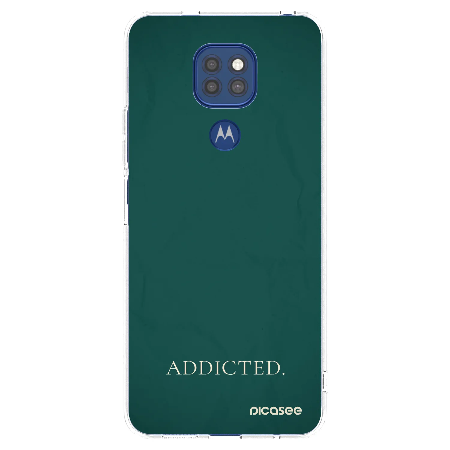 Picasee átlátszó szilikon tok az alábbi mobiltelefonokra Motorola Moto G9 Play - Addicted