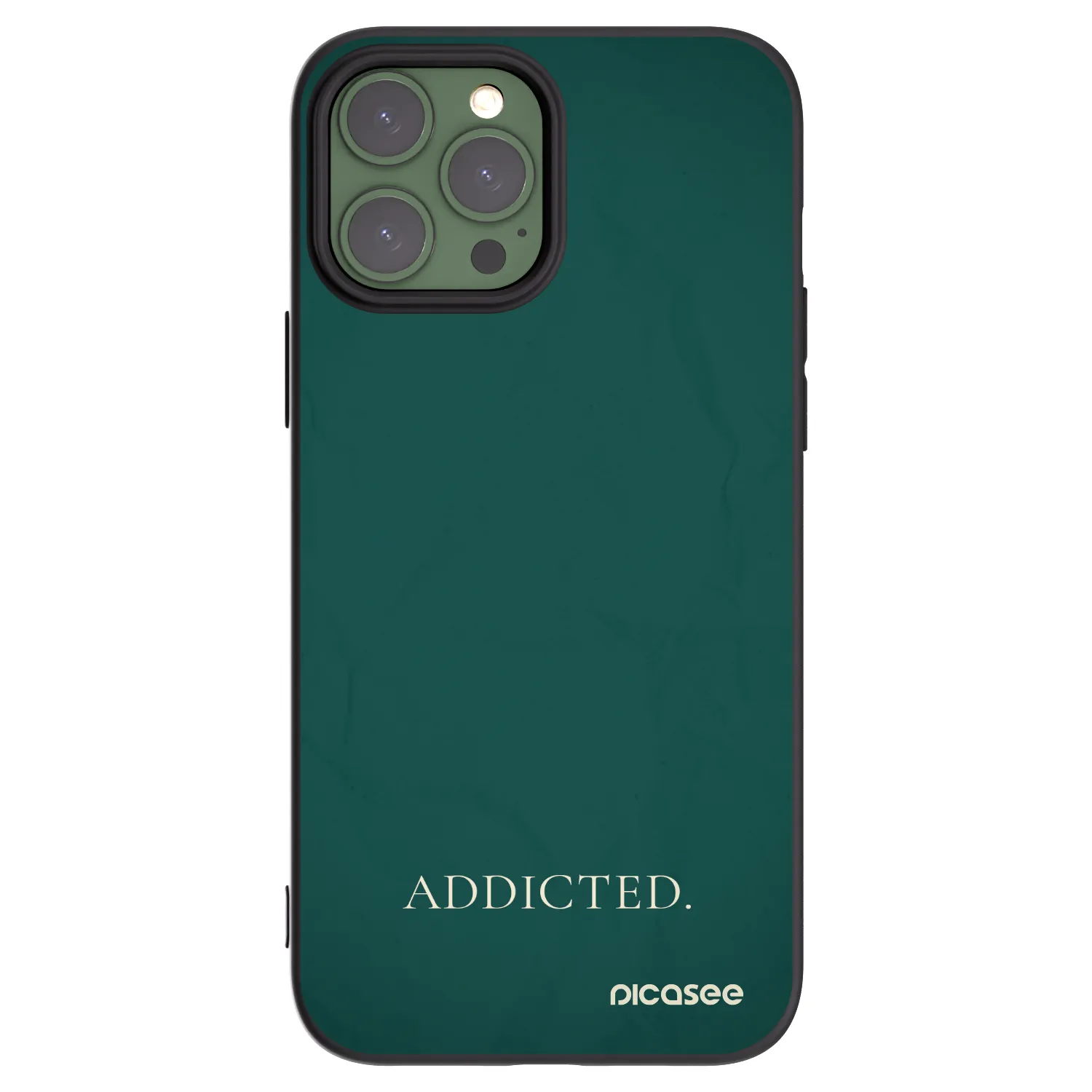 Picasee fekete szilikon tok az alábbi mobiltelefonokra Apple iPhone 13 Pro Max - Addicted