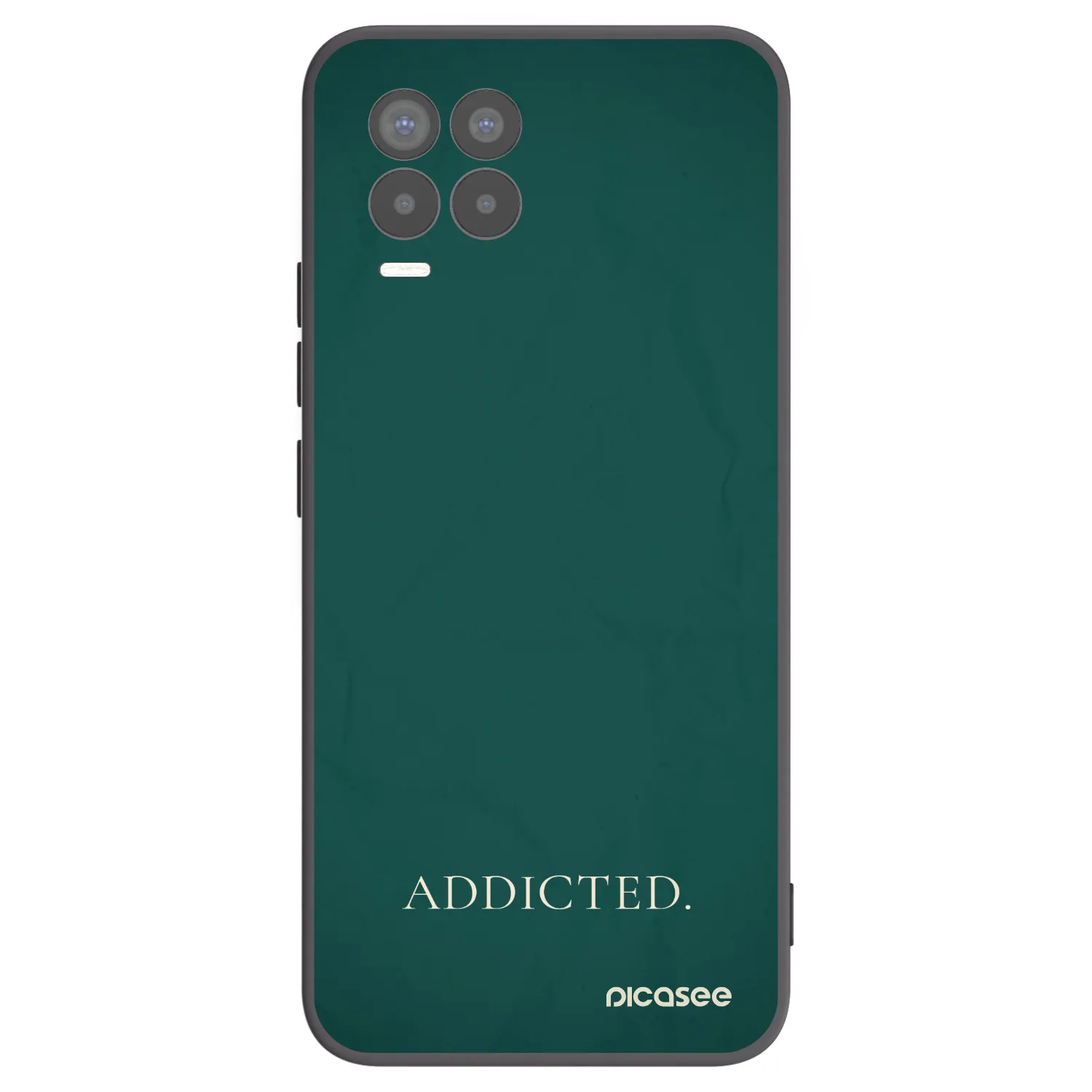 Picasee fekete szilikon tok az alábbi mobiltelefonokra Realme 8 4G - Addicted