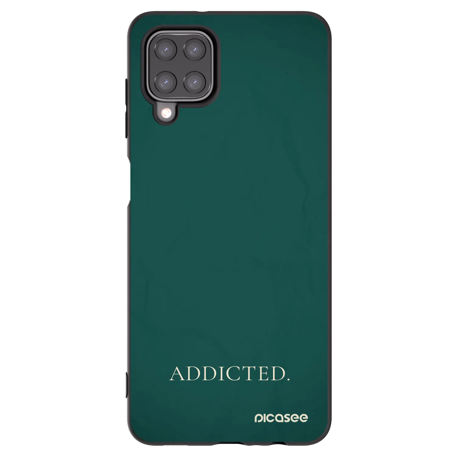 Picasee fekete szilikon tok az alábbi mobiltelefonokra Samsung Galaxy M12 M127F - Addicted