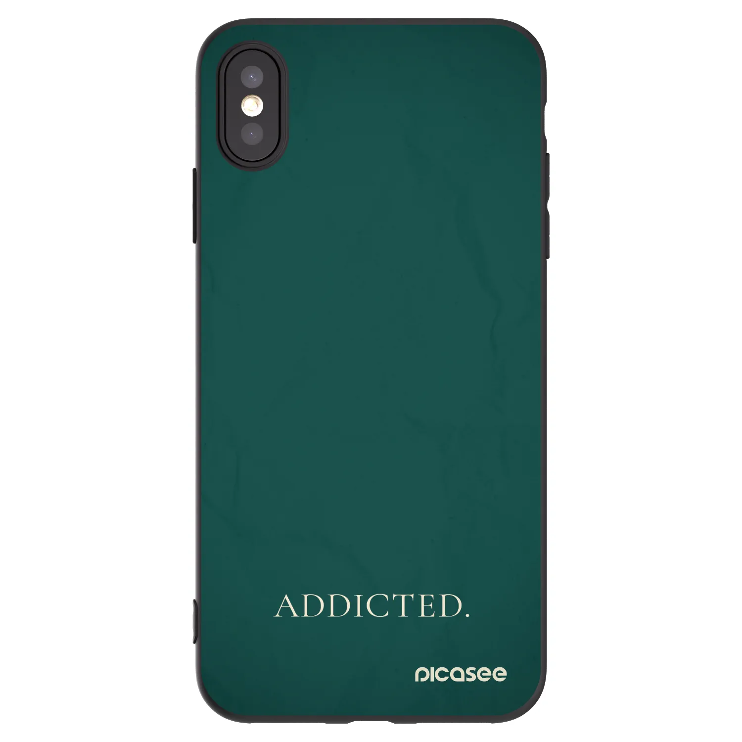 Picasee fekete szilikon tok az alábbi mobiltelefonokra Apple iPhone XS Max - Addicted