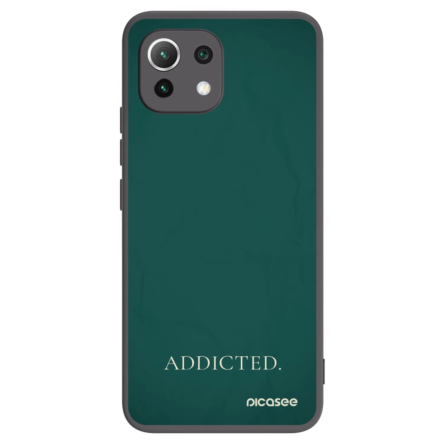 Picasee fekete szilikon tok az alábbi mobiltelefonokra Xiaomi 11 Lite 5G NE - Addicted