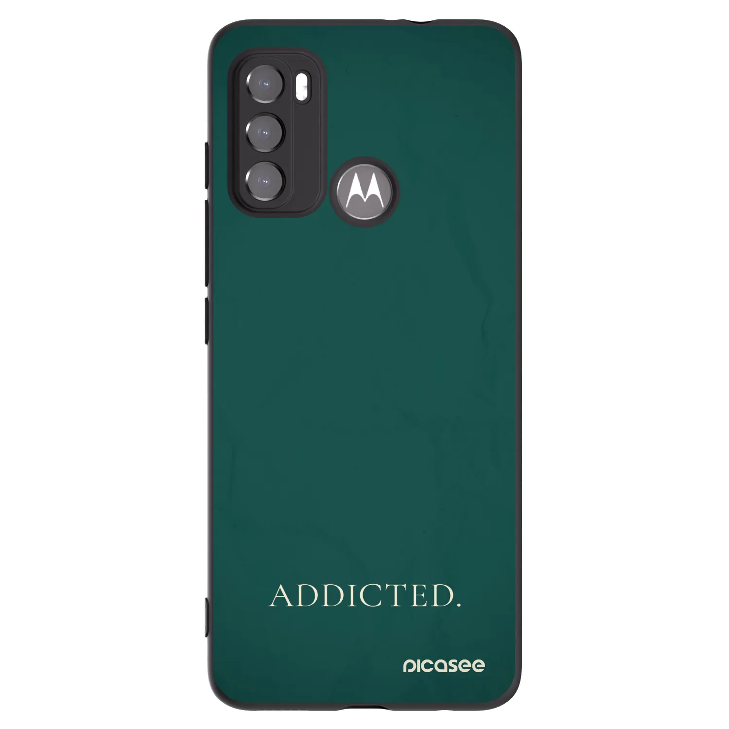 Picasee fekete szilikon tok az alábbi mobiltelefonokra Motorola Moto G60 - Addicted