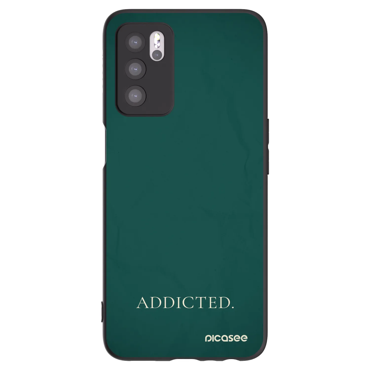 Picasee fekete szilikon tok az alábbi mobiltelefonokra OPPO A16s - Addicted