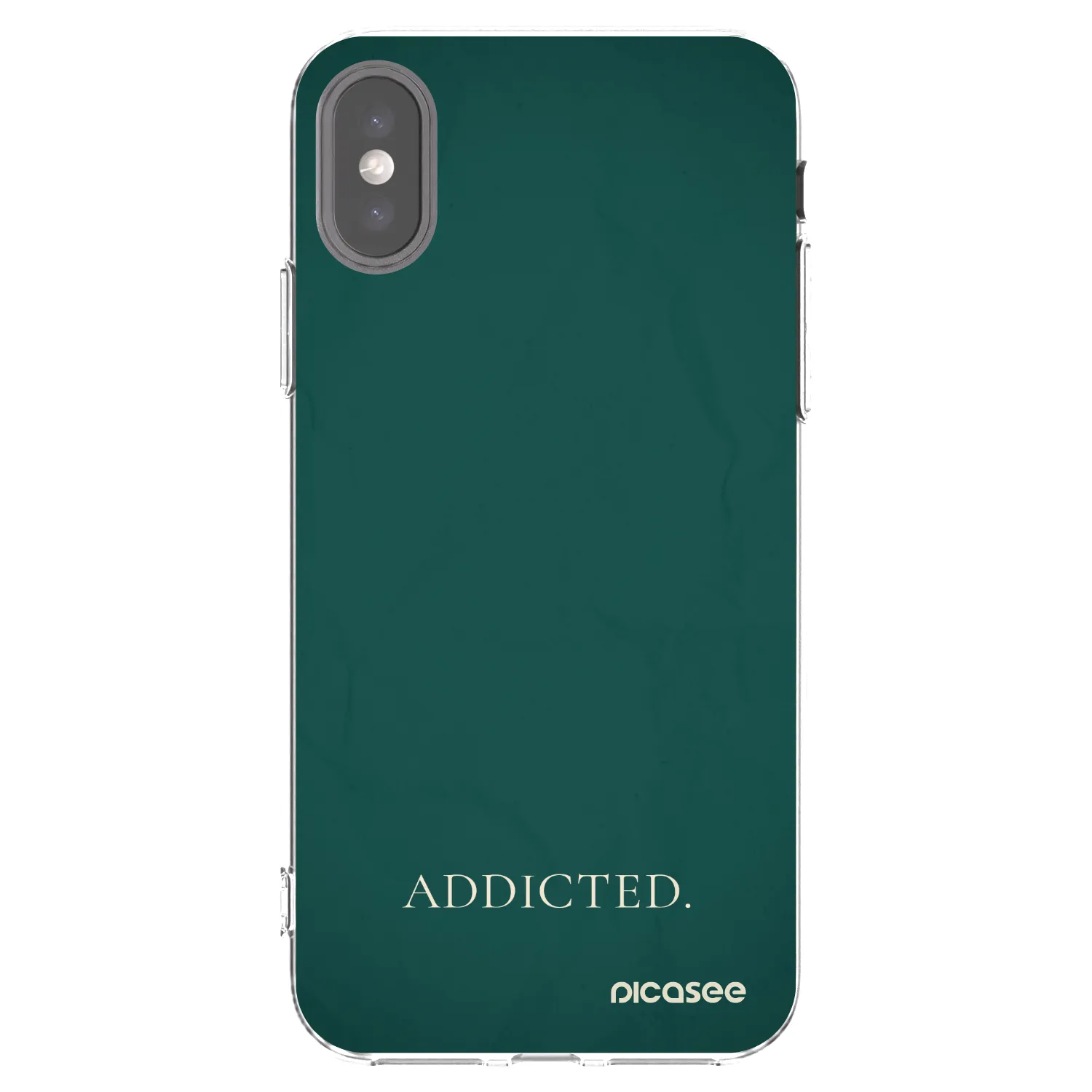 Picasee átlátszó szilikon tok az alábbi mobiltelefonokra Apple iPhone X/XS - Addicted