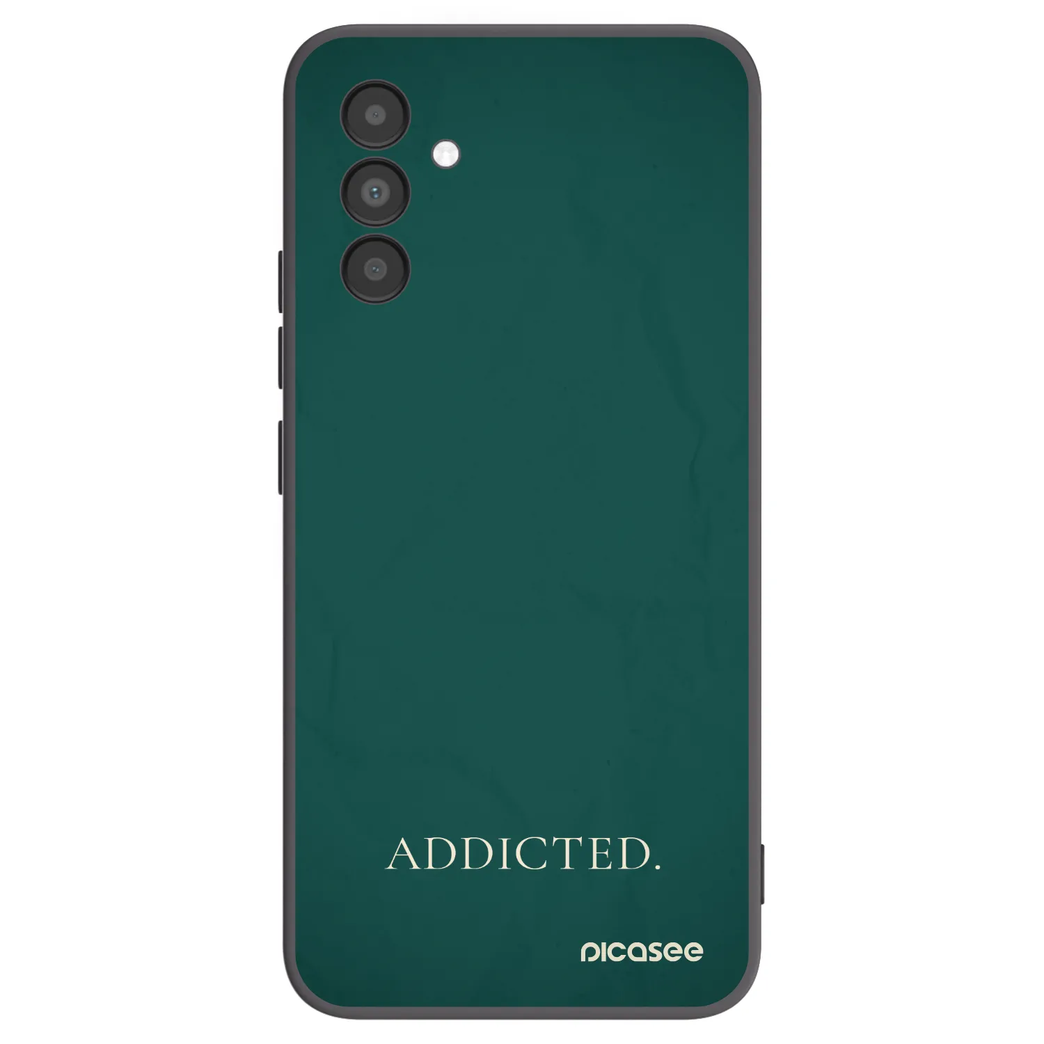 Picasee fekete szilikon tok az alábbi mobiltelefonokra Samsung Galaxy A04s A047F - Addicted