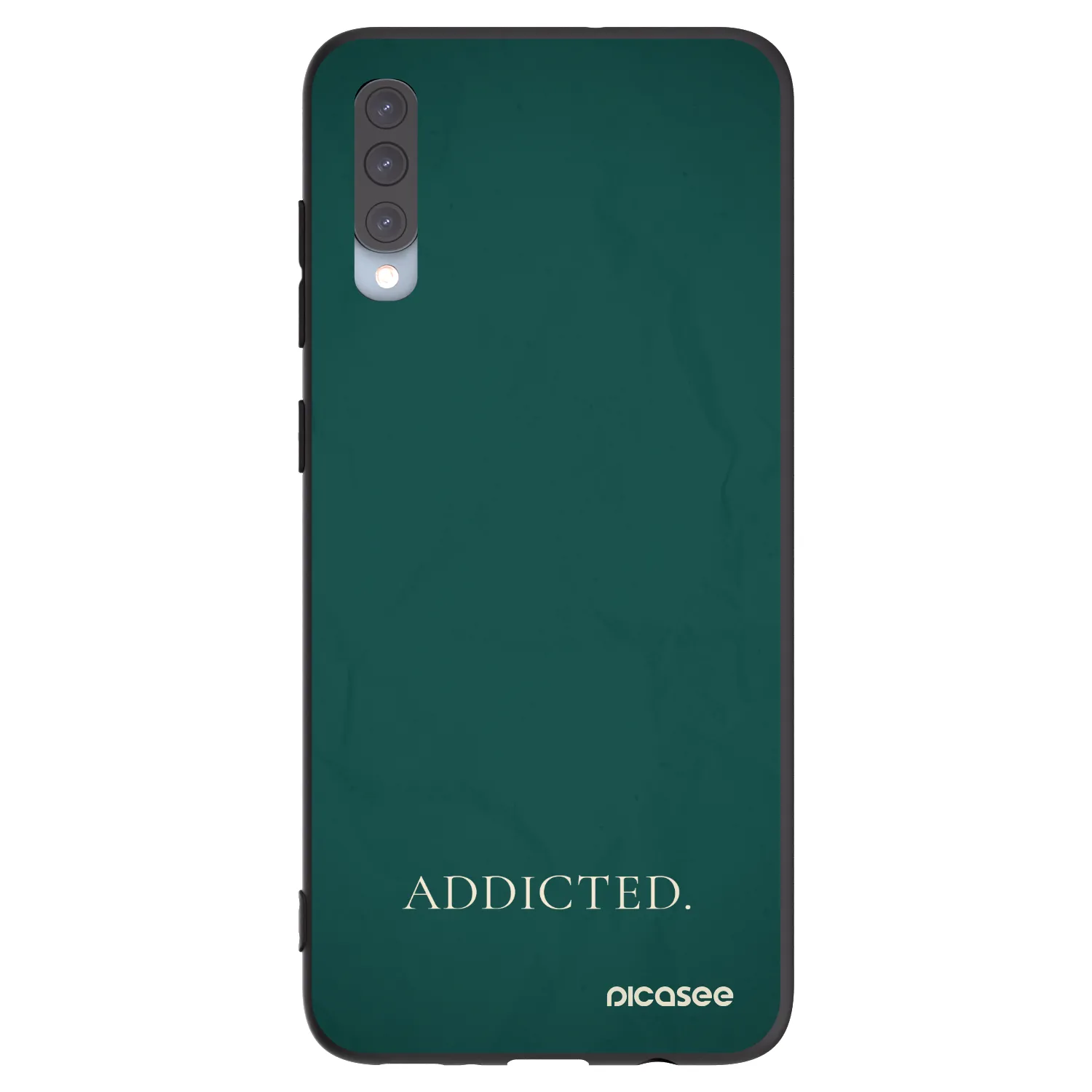 Picasee fekete szilikon tok az alábbi mobiltelefonokra Samsung Galaxy A70 A705F - Addicted