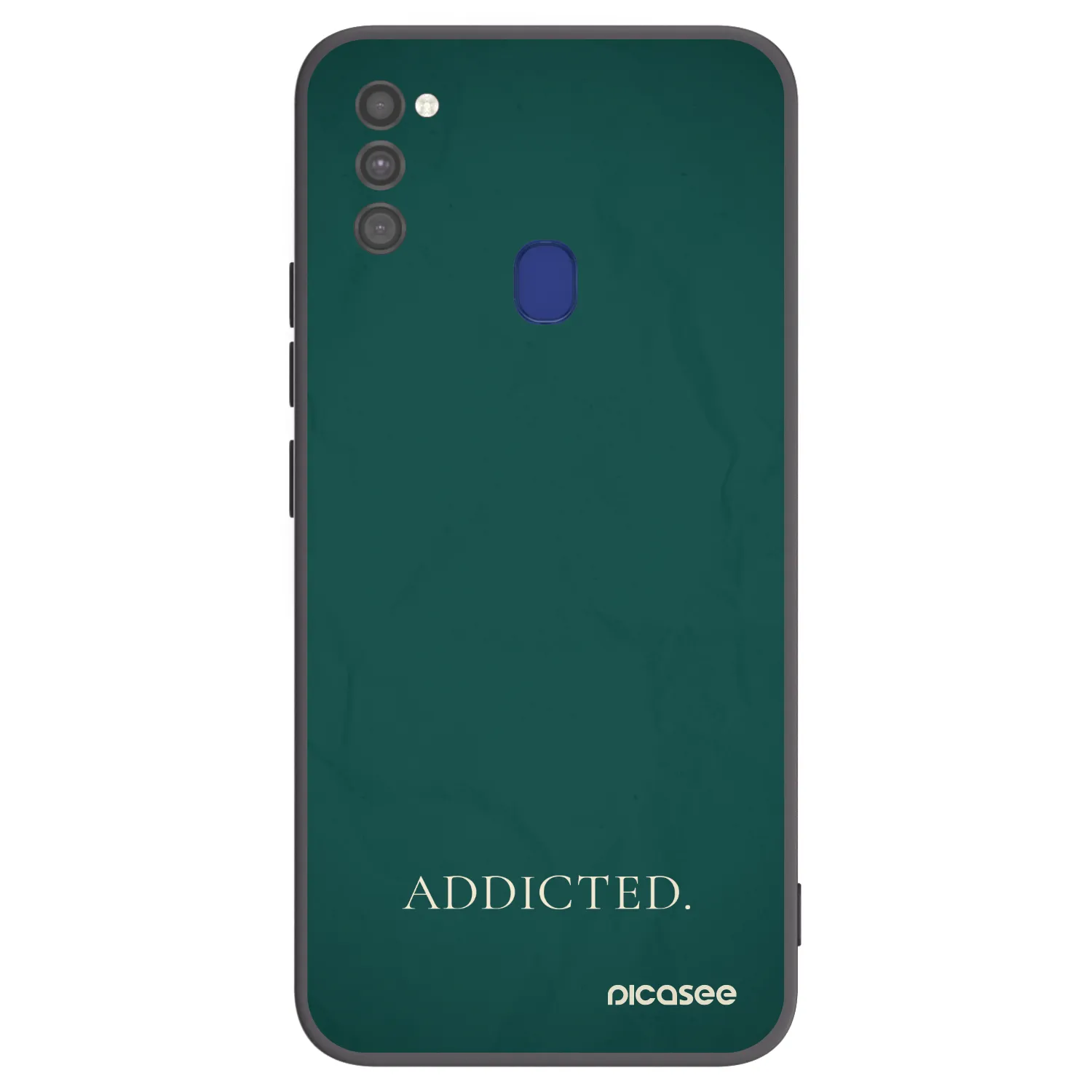 Picasee fekete szilikon tok az alábbi mobiltelefonokra Samsung Galaxy M21 M215F - Addicted