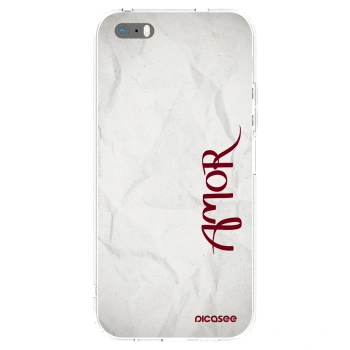Picasee átlátszó szilikon tok az alábbi mobiltelefonokra Apple iPhone 5/5S/SE - Amor