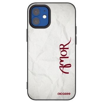 Picasee fekete szilikon tok az alábbi mobiltelefonokra Apple iPhone 12 mini - Amor