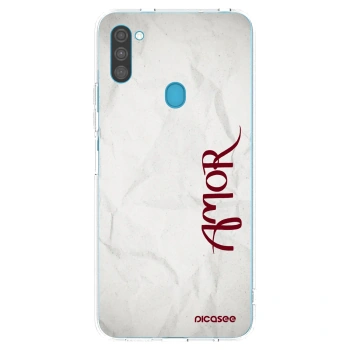 Picasee átlátszó szilikon tok az alábbi mobiltelefonokra Samsung Galaxy M11 - Amor