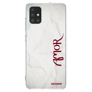 Picasee átlátszó szilikon tok az alábbi mobiltelefonokra Samsung Galaxy M51 M515F - Amor