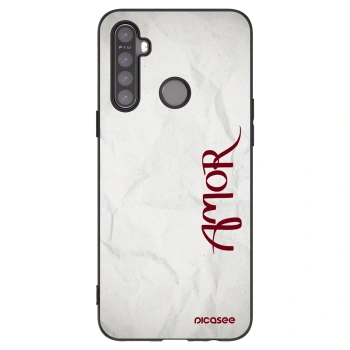 Picasee fekete szilikon tok az alábbi mobiltelefonokra Realme 6i - Amor