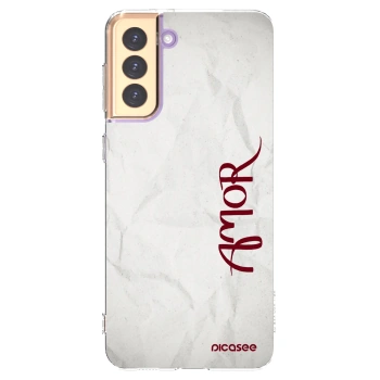 Picasee átlátszó szilikon tok az alábbi mobiltelefonokra Samsung Galaxy S21+ 5G G996F - Amor