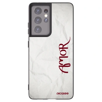 Picasee fekete szilikon tok az alábbi mobiltelefonokra Samsung Galaxy S21 Ultra 5G G998B - Amor