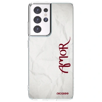 Picasee átlátszó szilikon tok az alábbi mobiltelefonokra Samsung Galaxy S21 Ultra 5G G998B - Amor