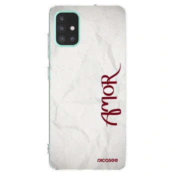 Picasee átlátszó szilikon tok az alábbi mobiltelefonokra Samsung Galaxy M31s - Amor