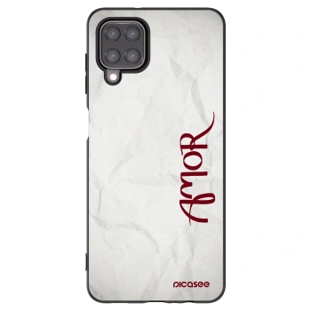 Picasee fekete szilikon tok az alábbi mobiltelefonokra Samsung Galaxy M12 M127F - Amor